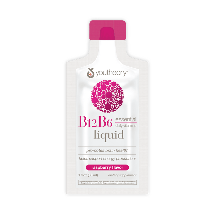 CTN.B12B6L.92028 Youtheory B12B6 Liquid Berry Flavor 12 ct Contents Image