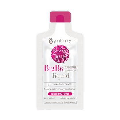 CTN.B12B6L.92028 Youtheory B12B6 Liquid Berry Flavor 12 ct Contents Image