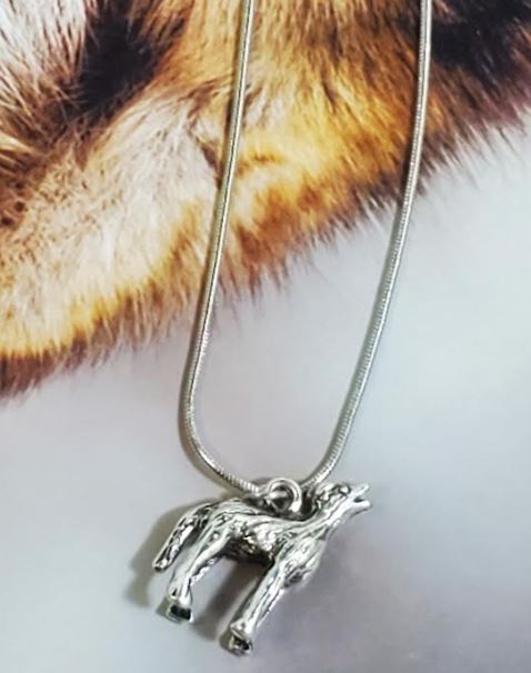 BD03 6 Pack Silver Howling Wolf Necklace with FREE EARRINGS