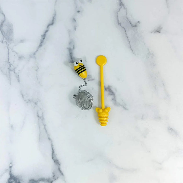 Bee Tea Infuser w/Honey Dipper