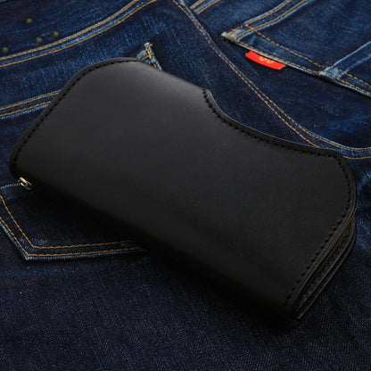 back side of Cowhide Leather Biker Wallet