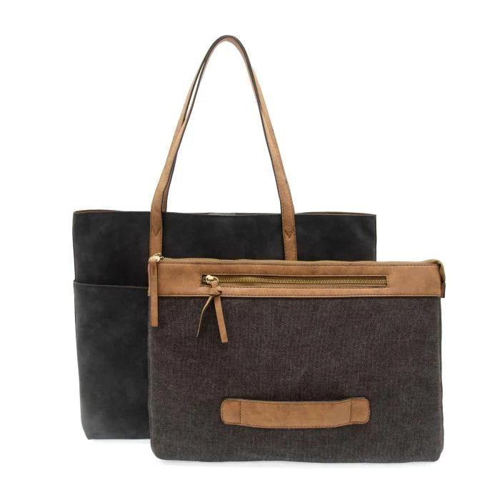 Black Danica Tote with Laptop Sleeve