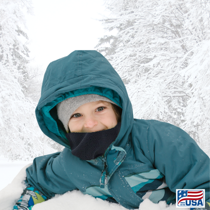 Look good and protect your neck and face from the cold and wind with a Neck Gaiter made in the USA by AdventureUs in Washburn Wisconsin. Made with high quality, pill-resistant Polartec® 200 Series fleece to keep adults and children warm and dry during cold weather and winter adventures. Neck warmers are a must-have addition to your cold weather layers.