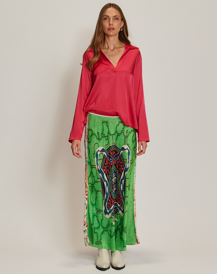 Blakely Shipibo Slip Skirt