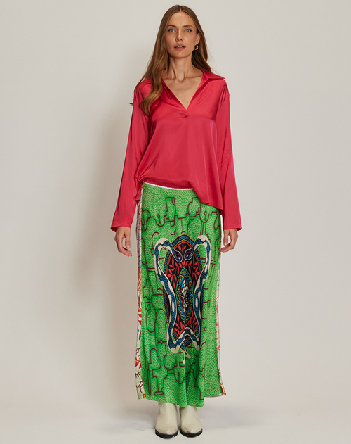 Blakely Shipibo Slip Skirt