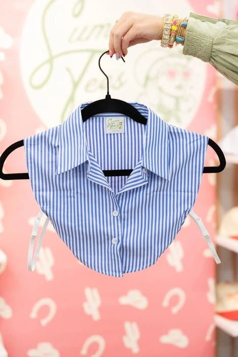 Blue And White Striped Collar