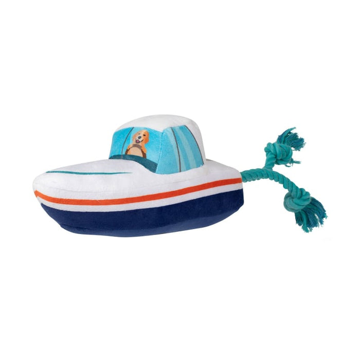 Petshop by Fringe Studio dog toys Boat Loads Of Fun Lake Life Rope Plush Squeaky Tuggable Dog Toy