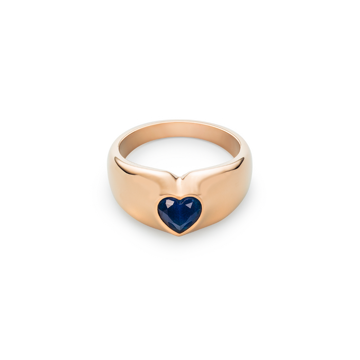 Bold Heart Ring Roségold