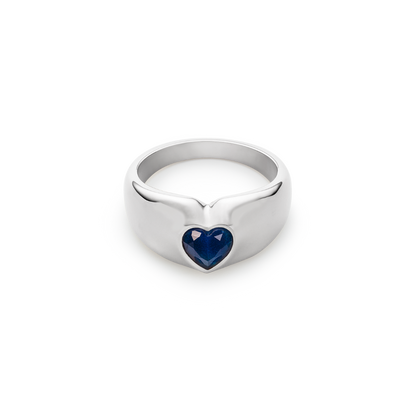 Bold Heart Ring Silber