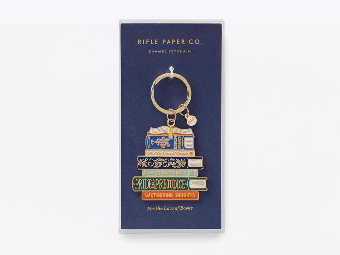 Book Club Enamel Keychain