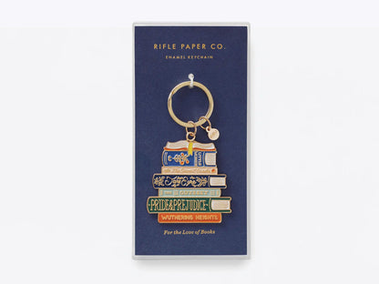 Book Club Enamel Keychain
