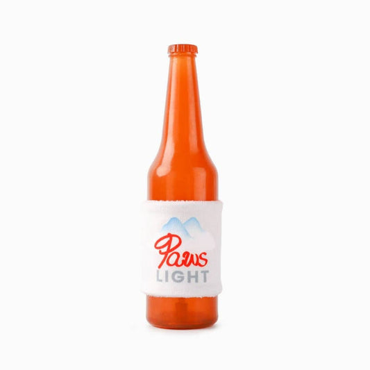 Hugsmart Products Inc dog toys Boozy Tailz Paws Light Bottle Squeak Rubber Dog Toy