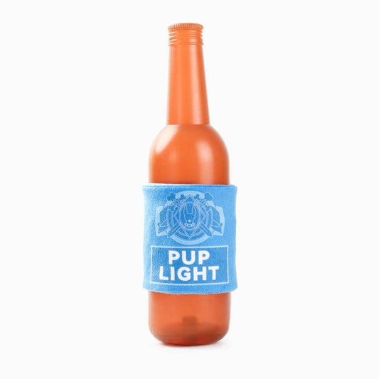 Hugsmart Products Inc dog toys Boozy Tailz Pup Light Bottle Squeak Rubber Dog Toy