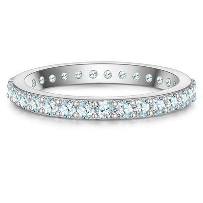 Breiter Steckring silber mit Zirkonia