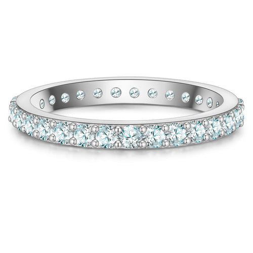 Breiter Steckring silber mit Zirkonia