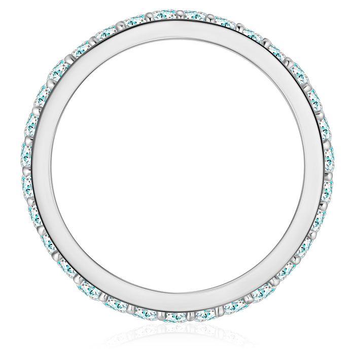 Breiter Steckring silber mit Zirkonia