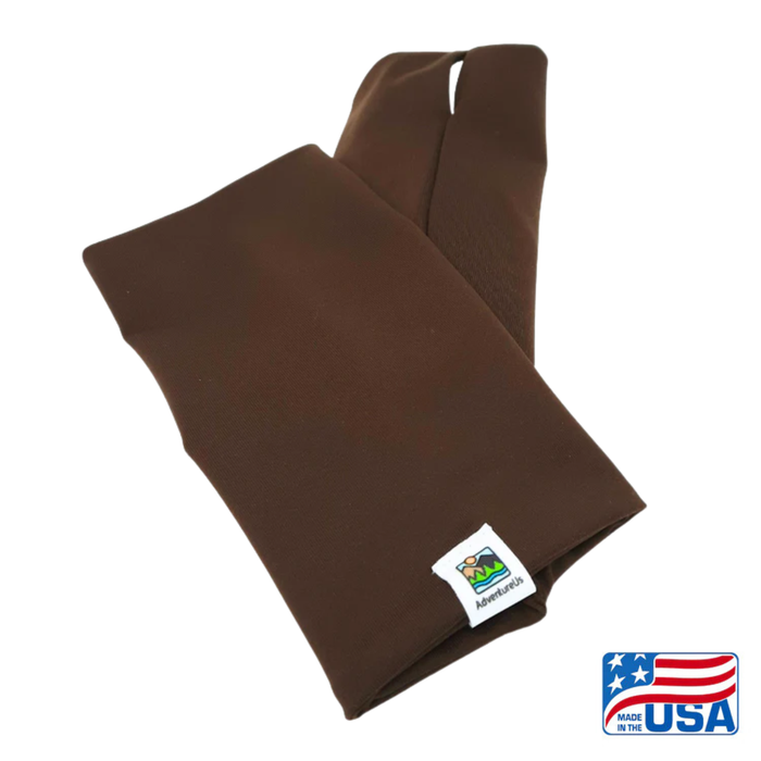 Snow Sleeves® Wrist Gaiters are a fun and functional wrist warmer that can be worn over or under jacket sleeves. These comfortable, unique wrist covers protect the gap between glove and jacket sleeves to keep the snow and cold out, so that you can focus on enjoying the outdoors. Snow Sleeves®  Wrist Gaiters and warmers invented and made in the USA by AdventureUs in Washburn Wisconsin.