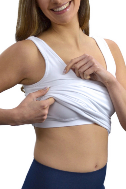Built-In-Bra Tank White