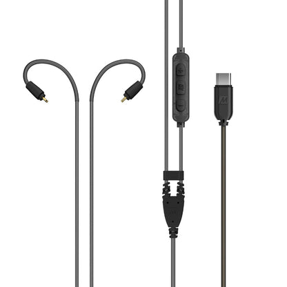 Black M6 PRO and MX Series Headset cable with a USB-C connector on a white background