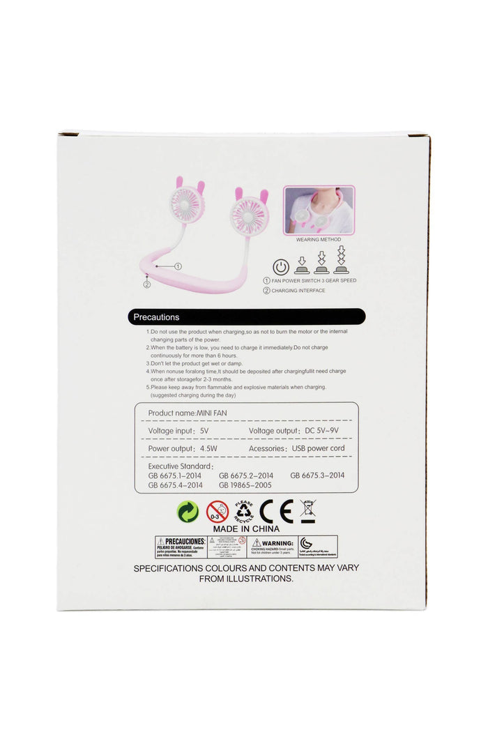 Cap Zone - Cat and Reindeer Ear Neckband Electrical 1pc Fan