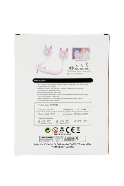 Cap Zone - Cat and Reindeer Ear Neckband Electrical 1pc Fan