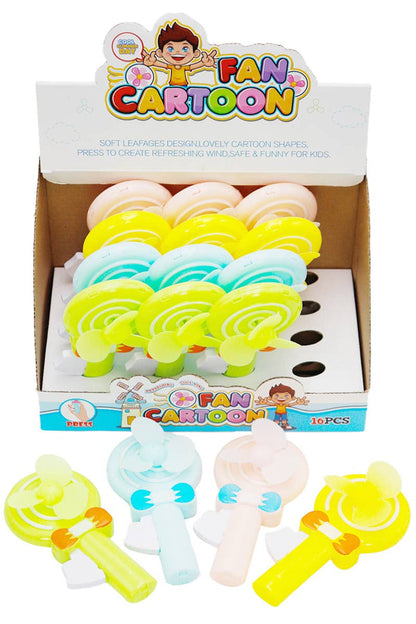 Cap Zone - Lollipop 1Pc Manual Pressure Hand-Held Fan