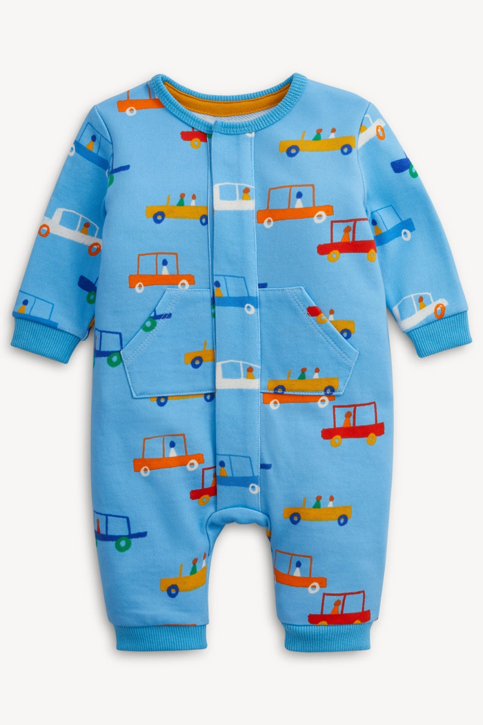 Cars Blue French Terry Romper