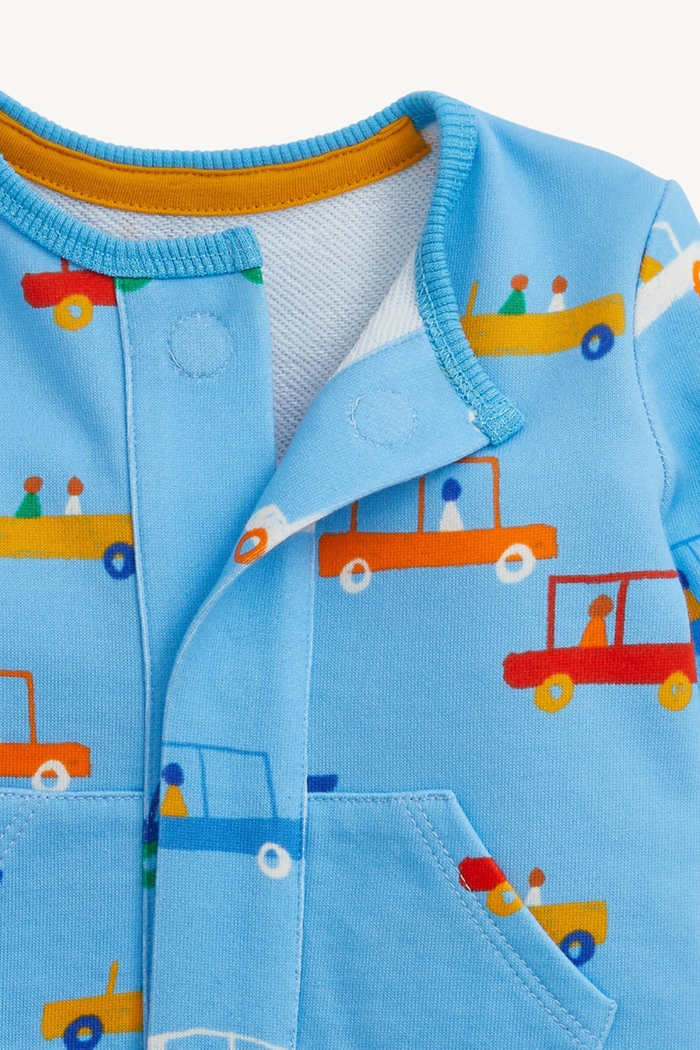 Cars Blue French Terry Romper