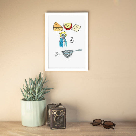 Cheesus Mary & Jo-Sieve Print