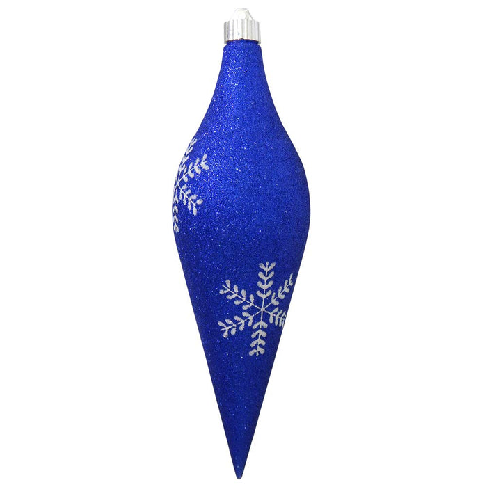 Dark Blue Glitter with Snowflakes