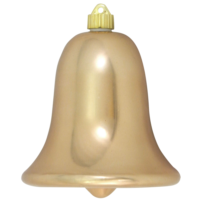 Christmas By Krebs 7" (180mm) Ornament, Commercial Grade Indoor Outdoor Shatterproof Plastic Water Resistant Bell Ornament