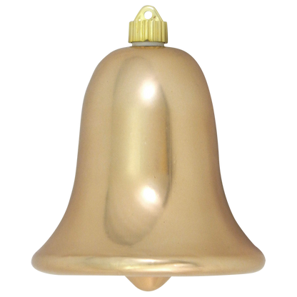 Christmas By Krebs 7" (180mm) Ornament, Commercial Grade Indoor Outdoor Shatterproof Plastic Water Resistant Bell Ornament