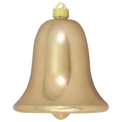 Christmas By Krebs 7" (180mm) Ornament, Commercial Grade Indoor Outdoor Shatterproof Plastic Water Resistant Bell Ornament