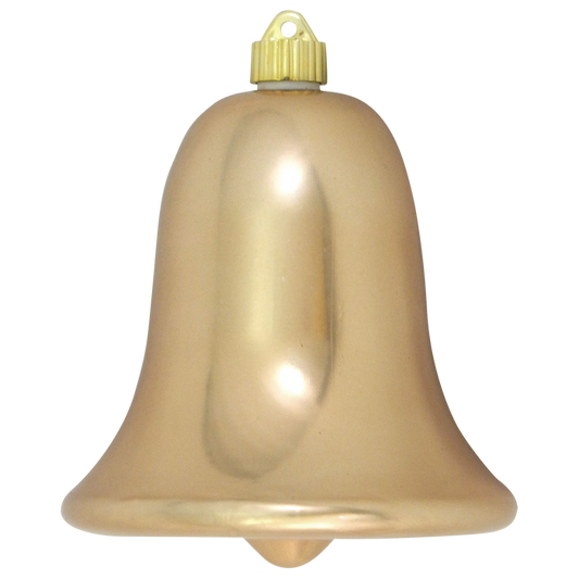 Christmas By Krebs 7" (180mm) Ornament, Commercial Grade Indoor Outdoor Shatterproof Plastic Water Resistant Bell Ornament