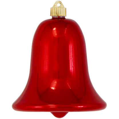 Christmas By Krebs 7" (180mm) Ornament, Commercial Grade Indoor Outdoor Shatterproof Plastic Water Resistant Bell Ornament