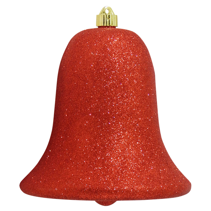 Christmas By Krebs 7" (180mm) Ornament, Commercial Grade Indoor Outdoor Shatterproof Plastic Water Resistant Bell Ornament