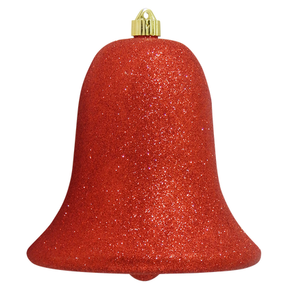Christmas By Krebs 7" (180mm) Ornament, Commercial Grade Indoor Outdoor Shatterproof Plastic Water Resistant Bell Ornament