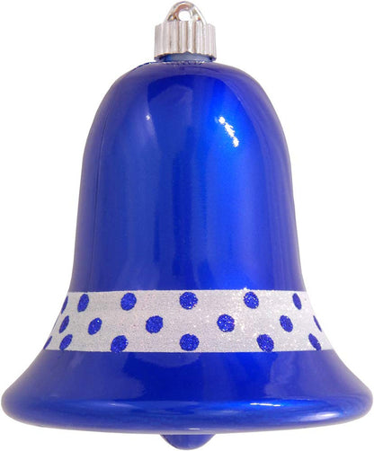 Christmas By Krebs 7" (180mm) Ornament, Commercial Grade Indoor Outdoor Shatterproof Plastic Water Resistant Bell Ornament