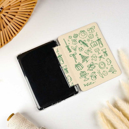 Christmas Doodle | Kindle Case - Green