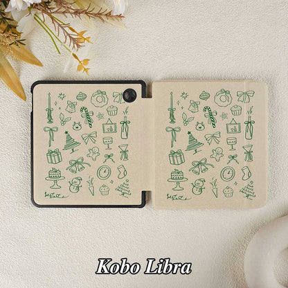 Christmas Doodle | Kindle Case - Green