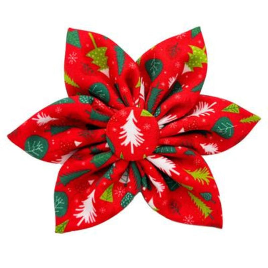 Huxley & Kent Bow Tie LG Christmas Trees Pinwheel Holiday Pet Collar Attachment