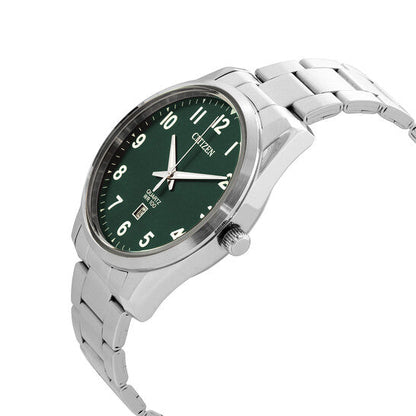 Citizen Quartz Green Dial Stainless Steel Men's Watch (100972)