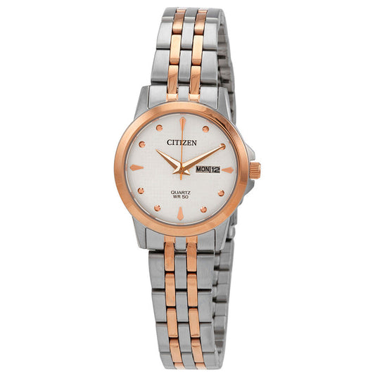 Citizen Quartz Silver Dial Two-tone Ladies Watch