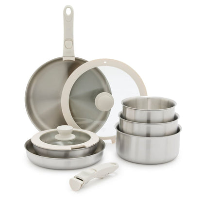 CC009283-001 - Click Click 10pcs Cookware Set - Stainless Steel - Product Image 1