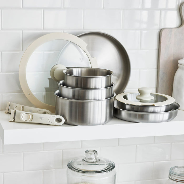 CC009283-001 - Click Click 10pcs Cookware Set - Stainless Steel - Product Image 2