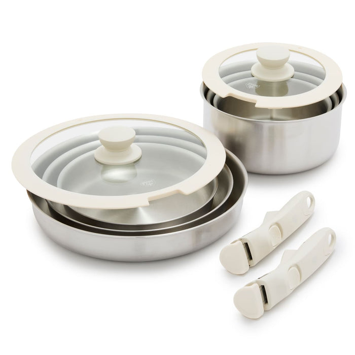 CC009283-001 - Click Click 10pcs Cookware Set - Stainless Steel - Product Image 3