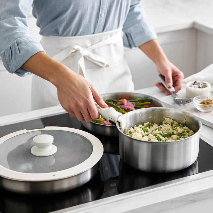 CC009283-001 - Click Click 10pcs Cookware Set - Stainless Steel - Product Image 5