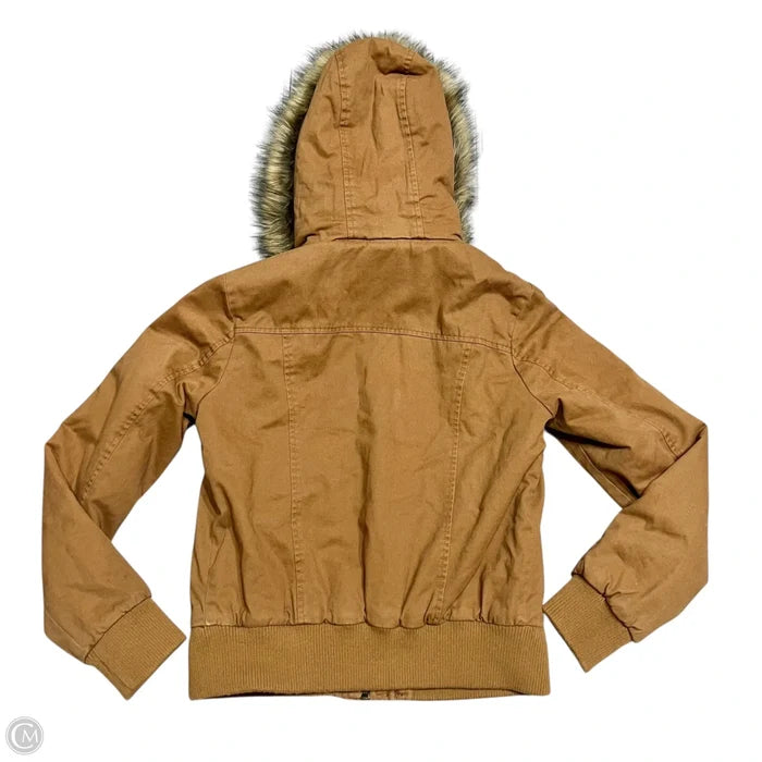 Coat Faux Fur & Sherpa By Sebby In Tan, Size: S