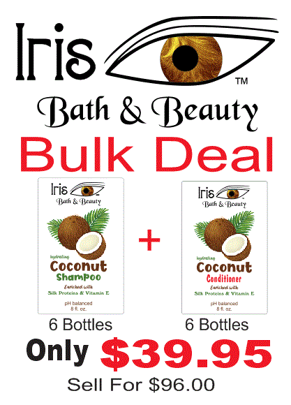 Coconut Shampoo & Coconut Conditioner Set 12 Bottles