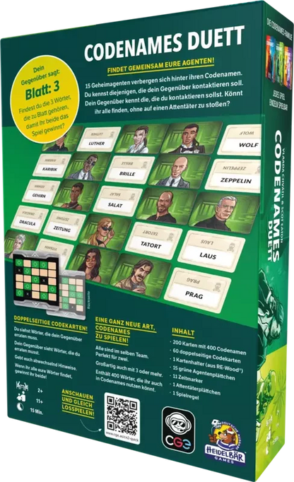 Codenames Duett (Neuauflage)- Der Zweipersonen-Ableger des Erfolgsspiels